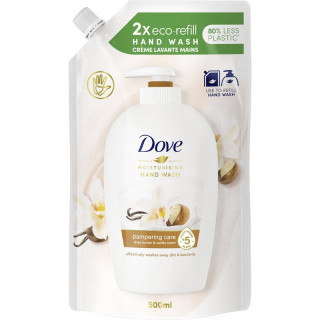 Dove Pampering Care Tekuté mýdlo bambucké máslo+vanilka náhradní náplň 500ml