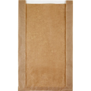 Papírové sáčky na chléb 240+60x390mm hnědý rýhovaný s oknem 1000ks