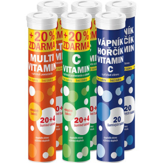 Vitamíny mix Tablety šumivé 6xtuba