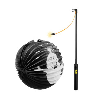 Lampión Halloween duch 25 cm se svítící hůlkou 40 cm